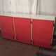 Placard haut de cuisine trois portes en formica rose