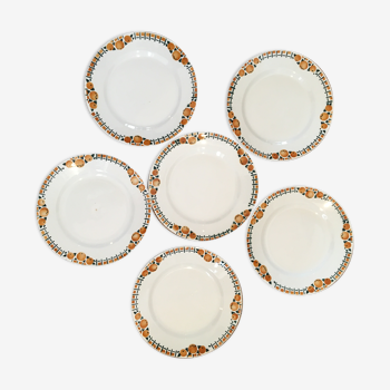 set of 6 Cotentin dessert plates from St Amand