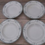 Set of 9 hollow plates in Iron Earth of Lunéville, Bonaparte model