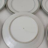 6 assiettes plates en porcelaine de Paris