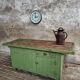 Îlot de cuisine vert établi antique