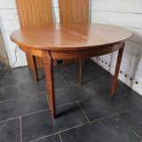 Scandinavian round teak table from the 60s