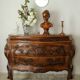 Coffin commode in walnut, Louis XV style, 20th century.