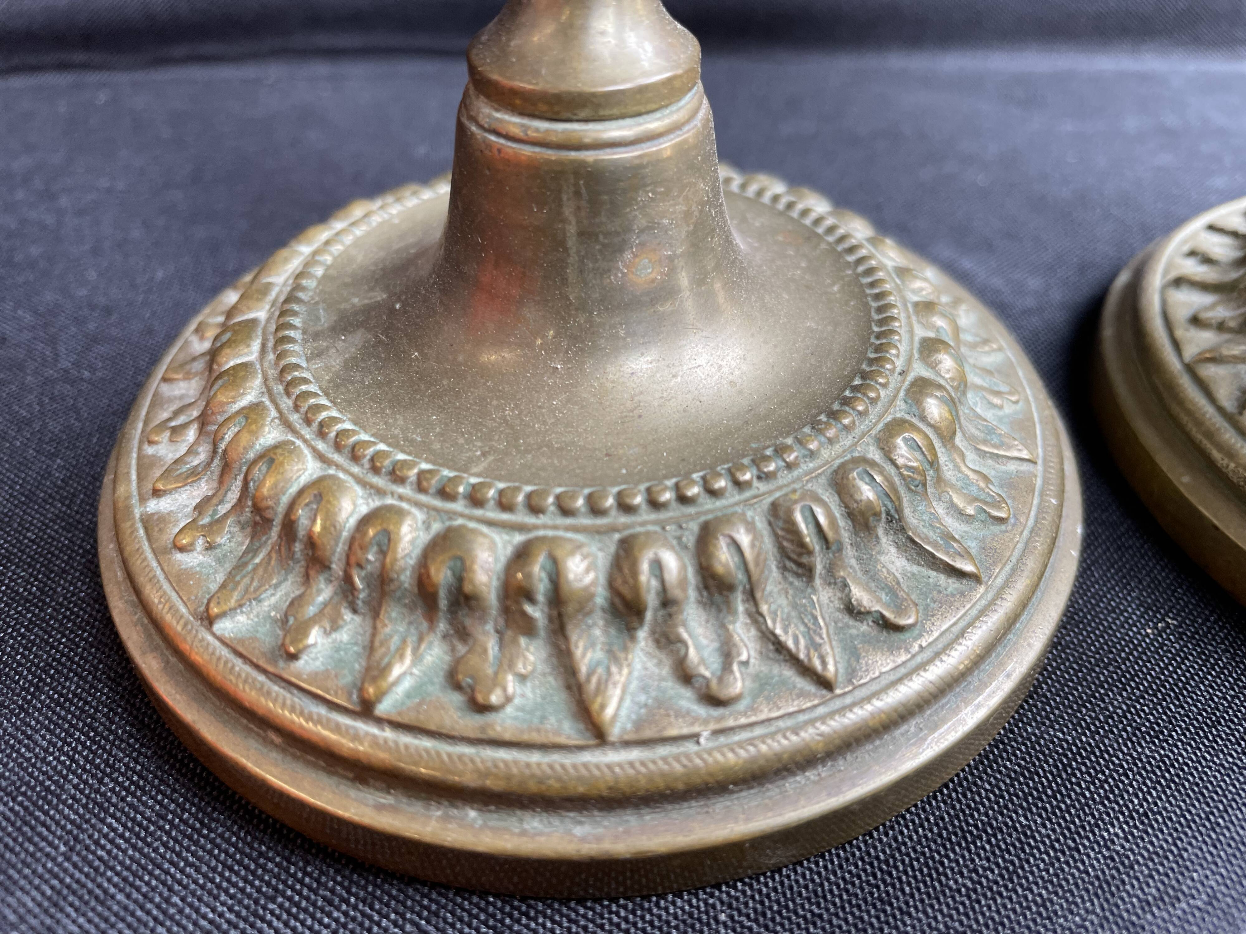 Candlesticks (2) - Louis XVI style - Gilded bronze