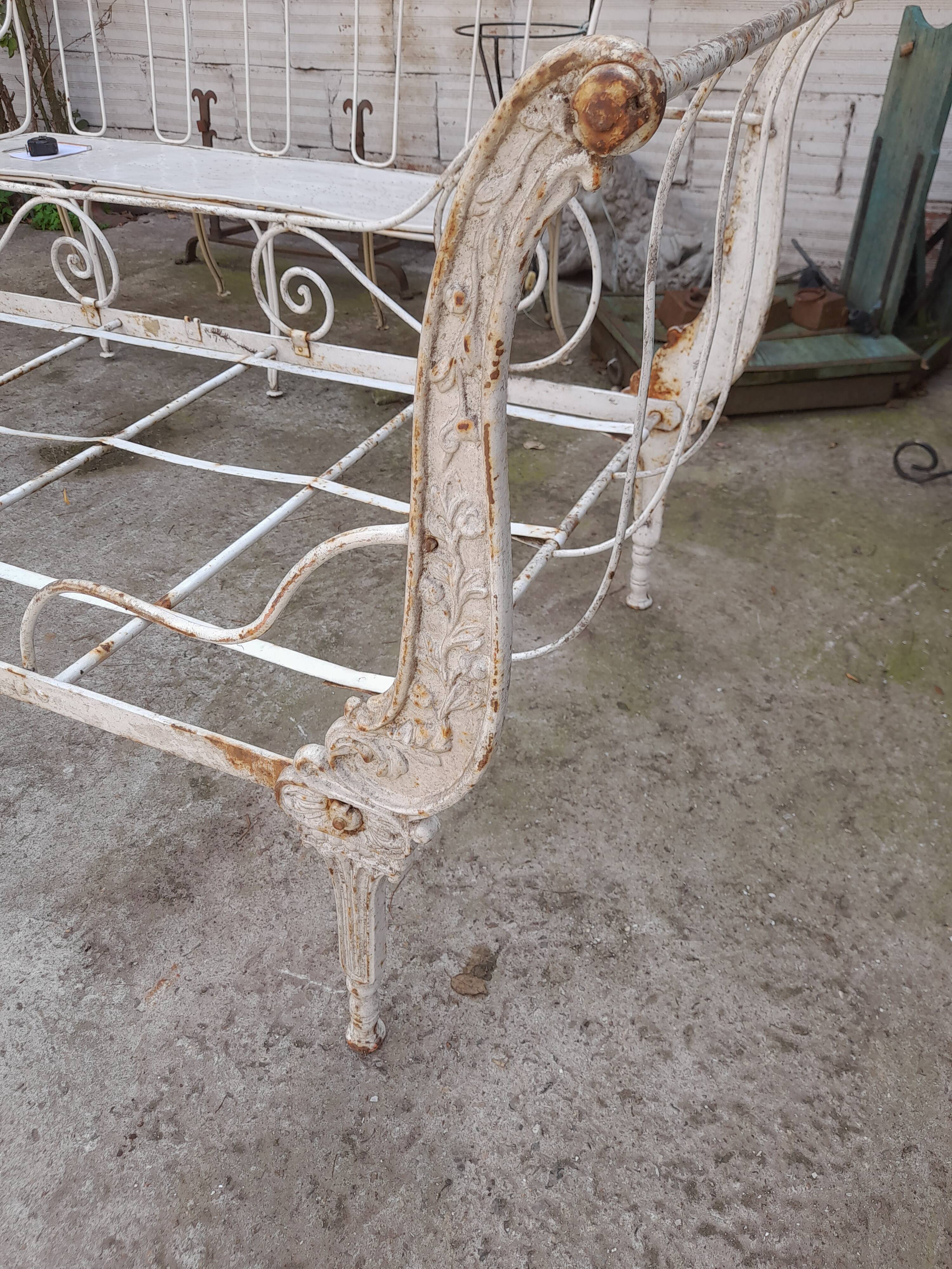 Bench bed wrought iron sofa