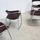 Chaises de salle à manger chromées italiennes