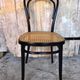 Bistrot wood & seat canned chair 70s vintage