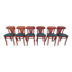 6 professional bar bistro chairs with green imitation seats in their patinas