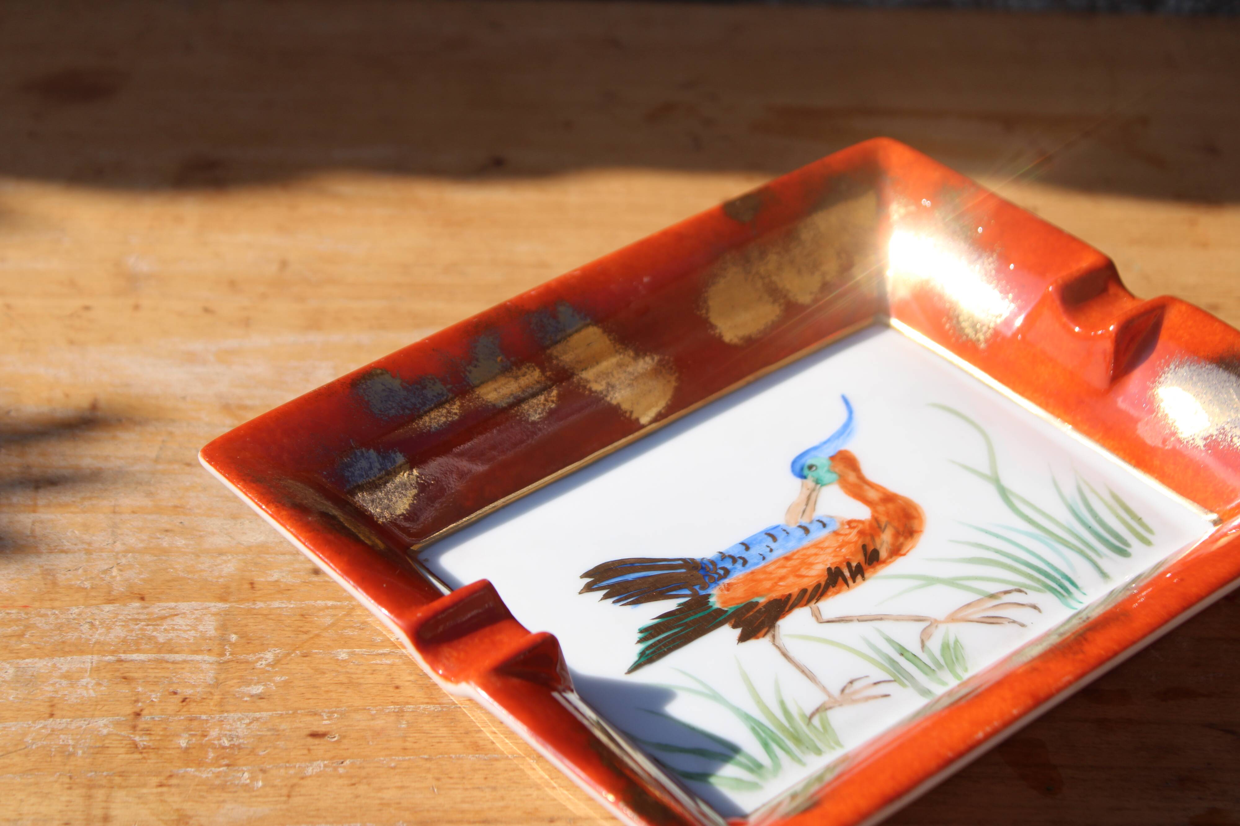 Cendrier / vide-poche Limoges peint à la main – Harambure Réillé