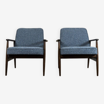 Pair of Mid-Century Blue Armchairs GFM 300-192, 1960's