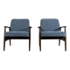 Pair of Mid-Century Blue Armchairs GFM 300-192, 1960's