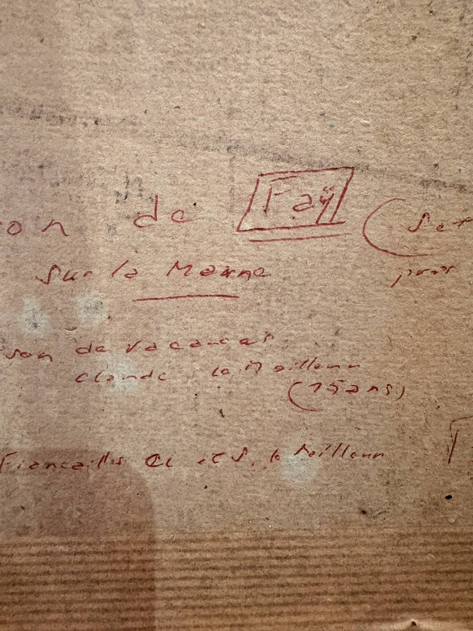 Old Oil Painting Georges LE MEILLEUR House on the Marne Impressionism