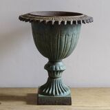 Antique Cast Iron Garden Urn, Campana Form Planter