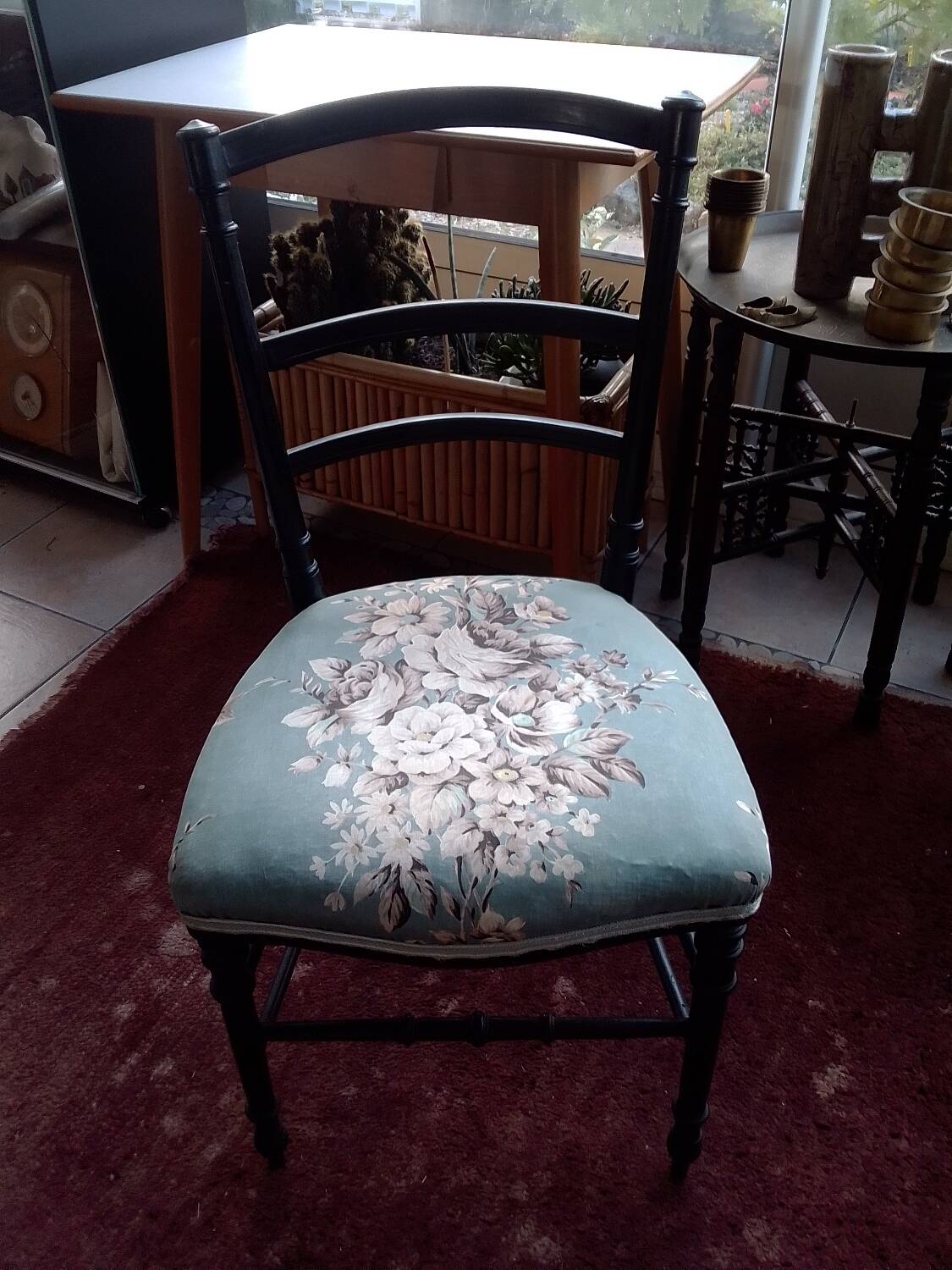 Napoleon III chair in blackened wood