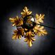 Banci firenze gilded flush mount italian wall lamp, 1960s