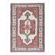 Vintage Turkish Hand-Knotted Wool Cotton Pink Area Rug 192x274