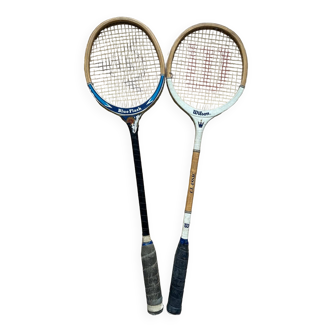 Old badminton rackets