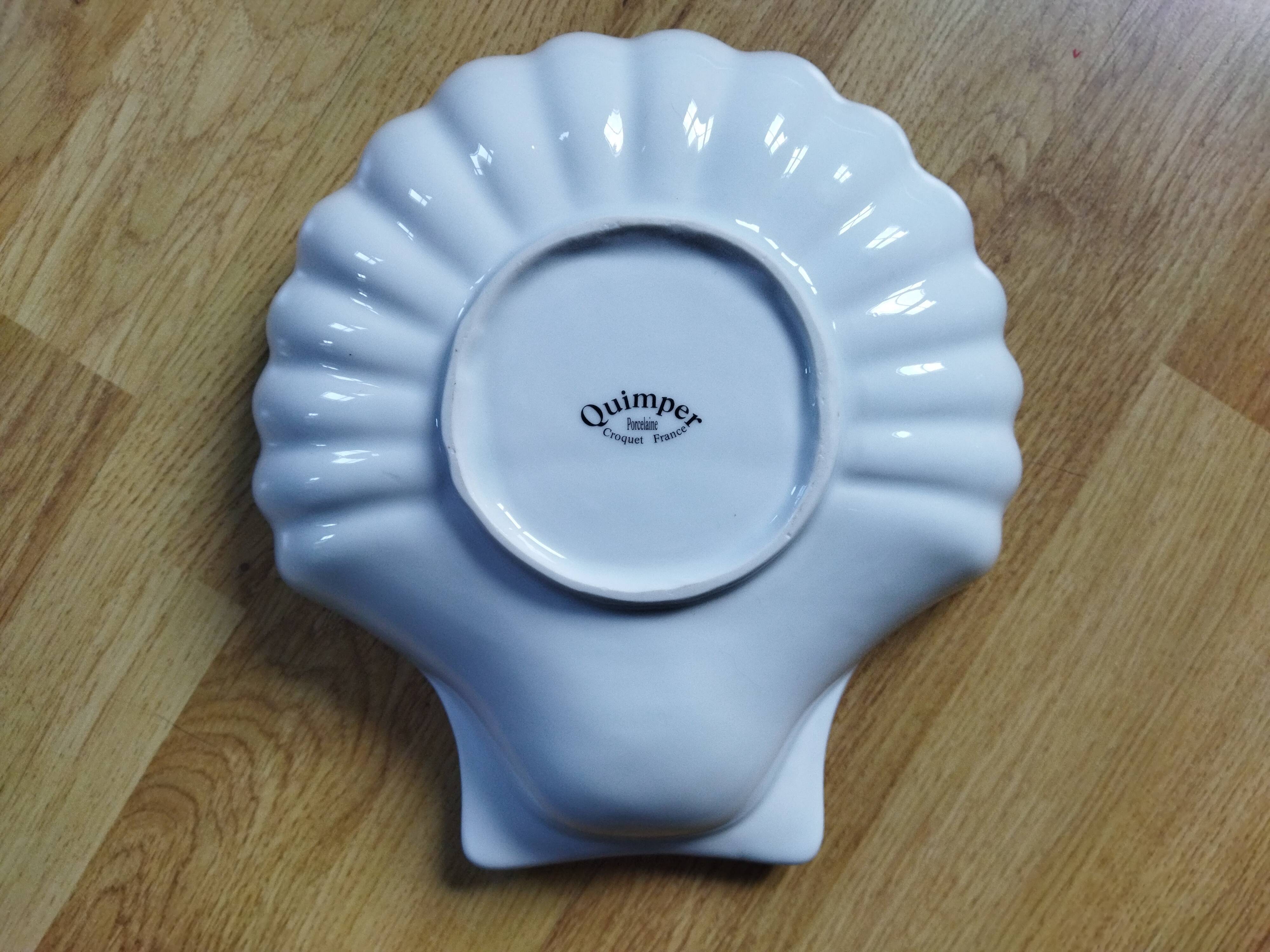 Porcelain molds & fries plate Croquet Quimper