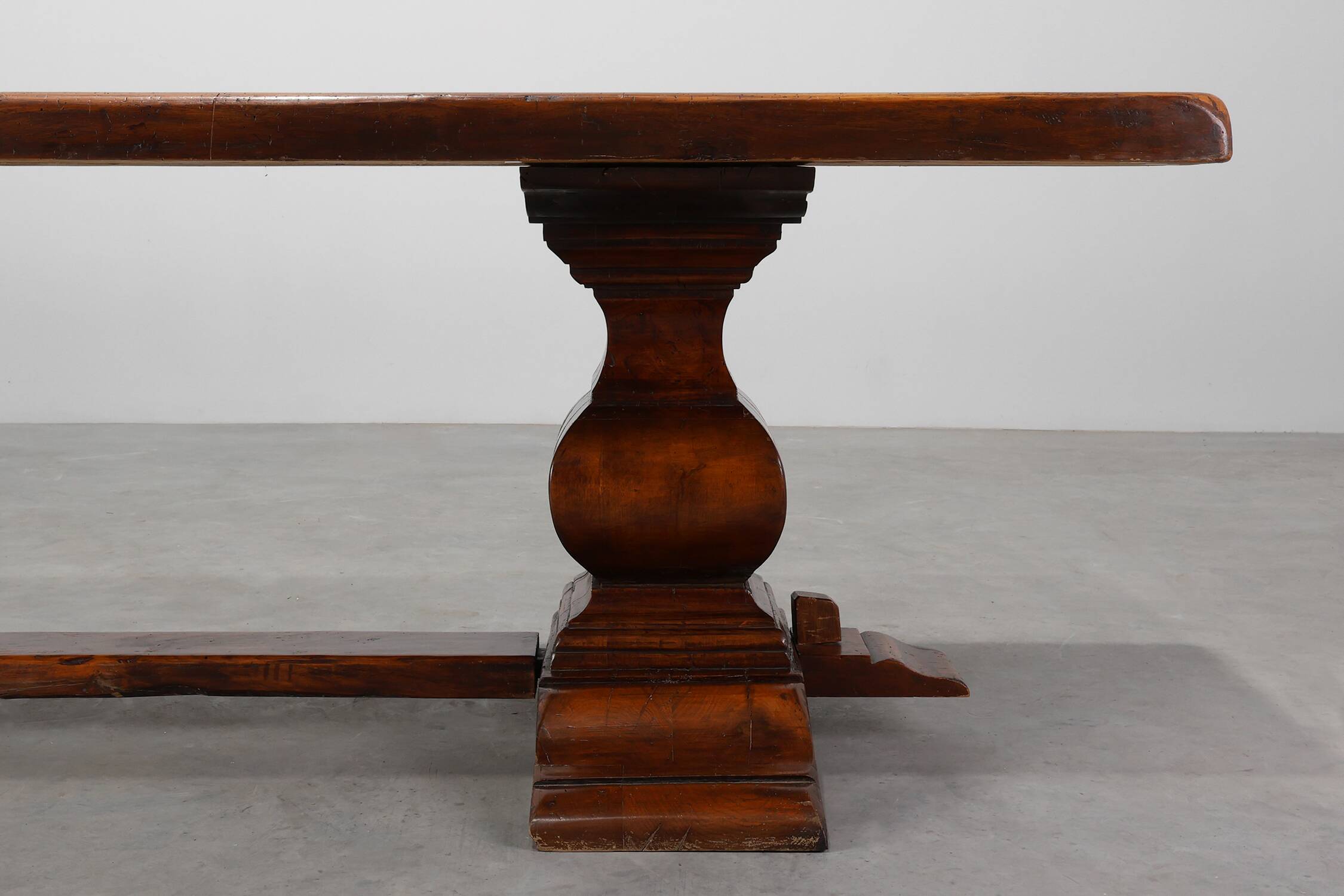 19th Century French Provincial Oak Monastery Dining Table
