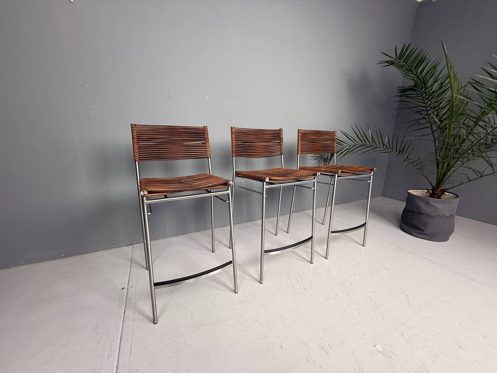 Tito Agnoli - Set of three bar stools "Miss B", Italy, 1997