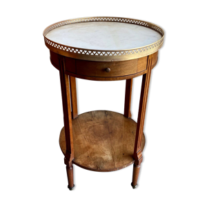 Table bouillotte de style Louis XV à entretoise,début XX Siècle