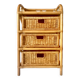 Commode vintage en rotin et bambou