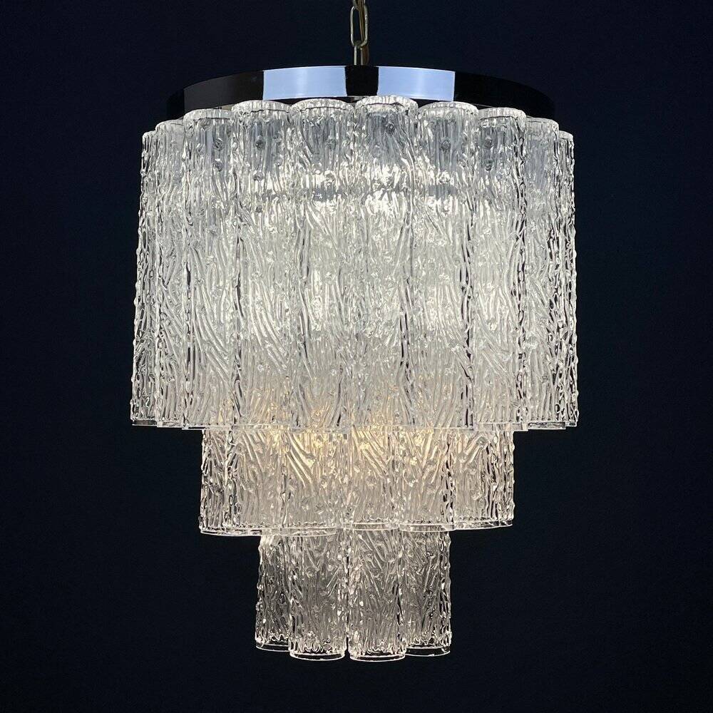 Lustre Tronchi en verre Murano attribué à Toni Zuccheri pour Venini, Italie, années 1960