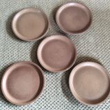 Series of 5 stoneware plates