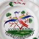 Assiette antique réalisée et peinte à la main du 18ème siècle