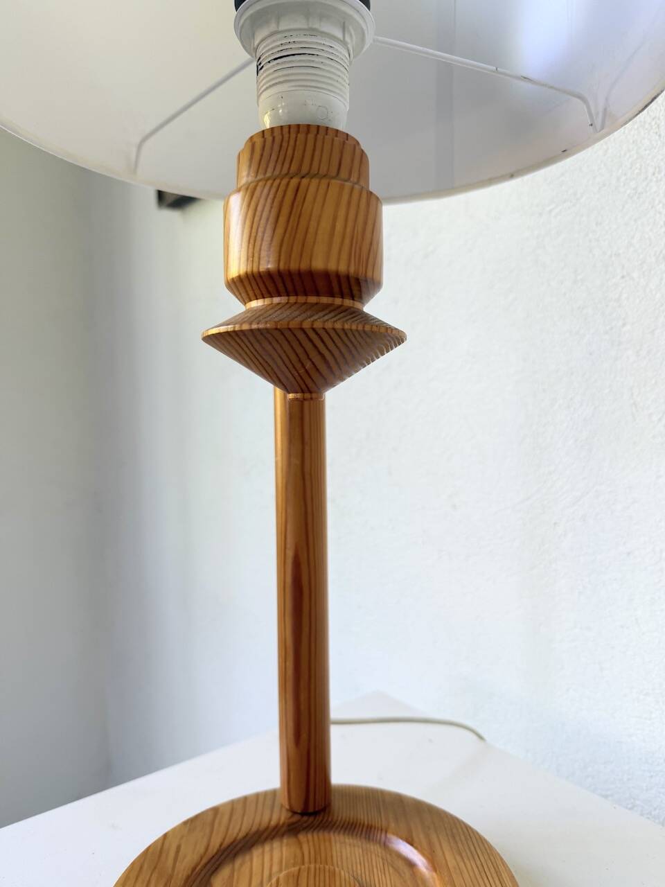 Ikea pine table lamp 1980