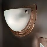 Murano glass half moon wall lights from the 80s (X2)