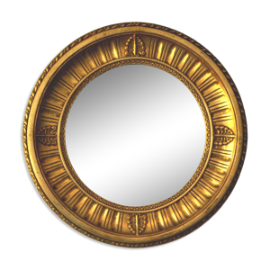 Miroir soleil en bois