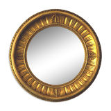 Sun mirror in carved gilded wood, Empire style, 60s.