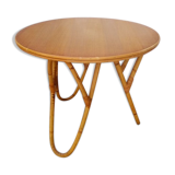 60s rattan coffee table