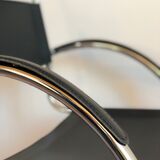 Italian leather and chrome chair