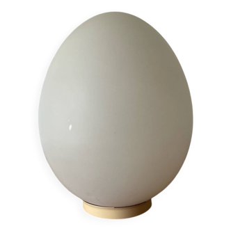 Lampe œuf en verre opalin de Vianne années 70