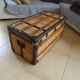 Renovated old trunk jouy fabric