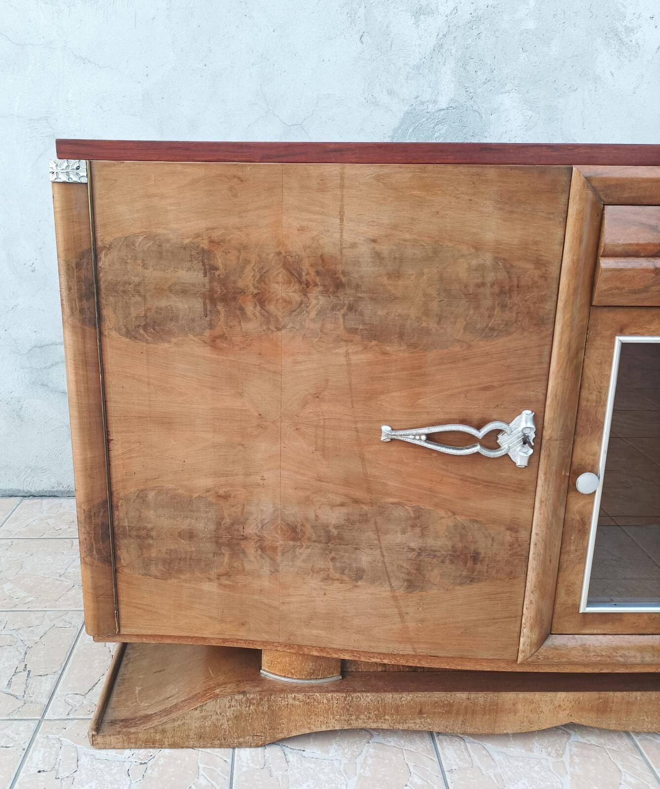 Art Deco walnut burl enfilade