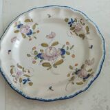 Decorative earthenware plate signed