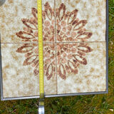 Coffee table mosaic wrought iron 60s