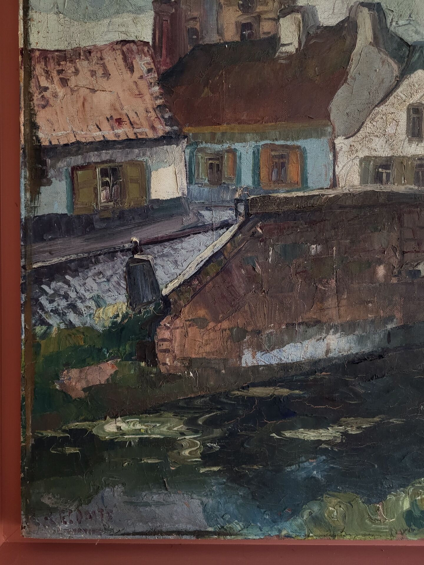 Vintage framed oil on canvas signed.