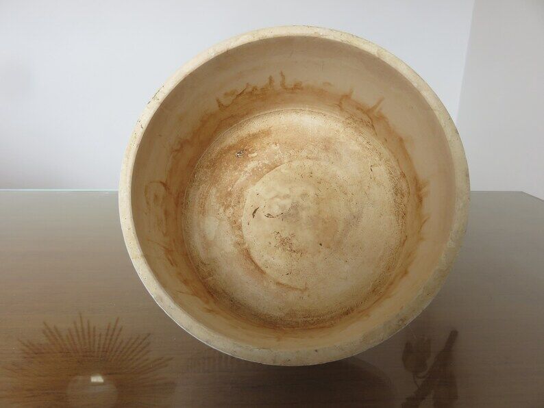 Pot cover in white ceramic 60s 70s