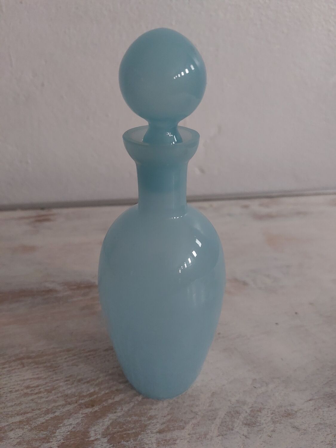 Blue opaline bottle