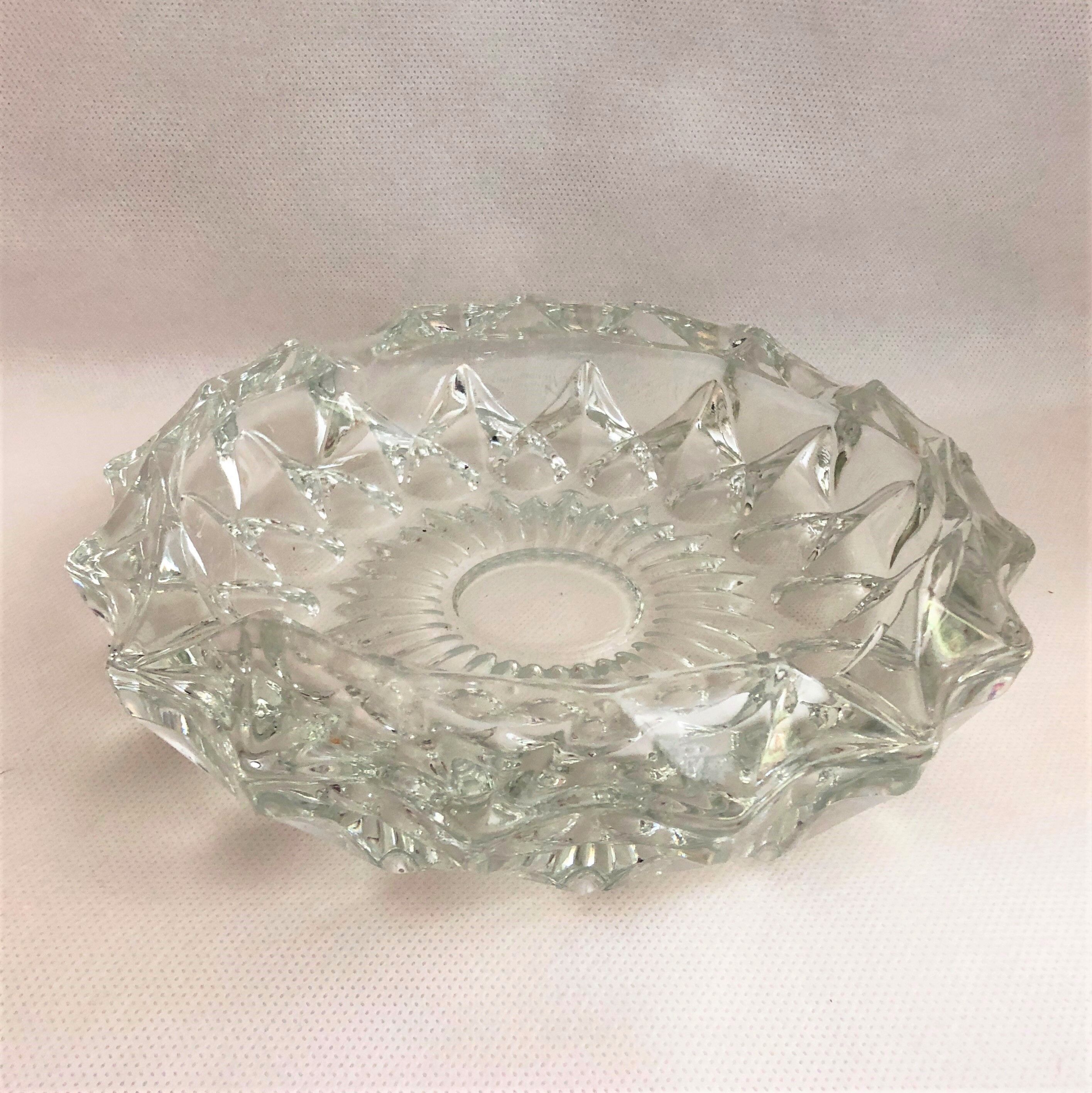 France crystal pocket ashtray