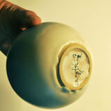 Blue ceramic soliflore vase