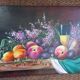 Nature morte fruits tableau peinture huile toile signée manoukian