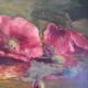 Les pavots huile sur bois portrait de fleurs 19e