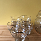 Set including a decanter of aperitif and seven glasses
