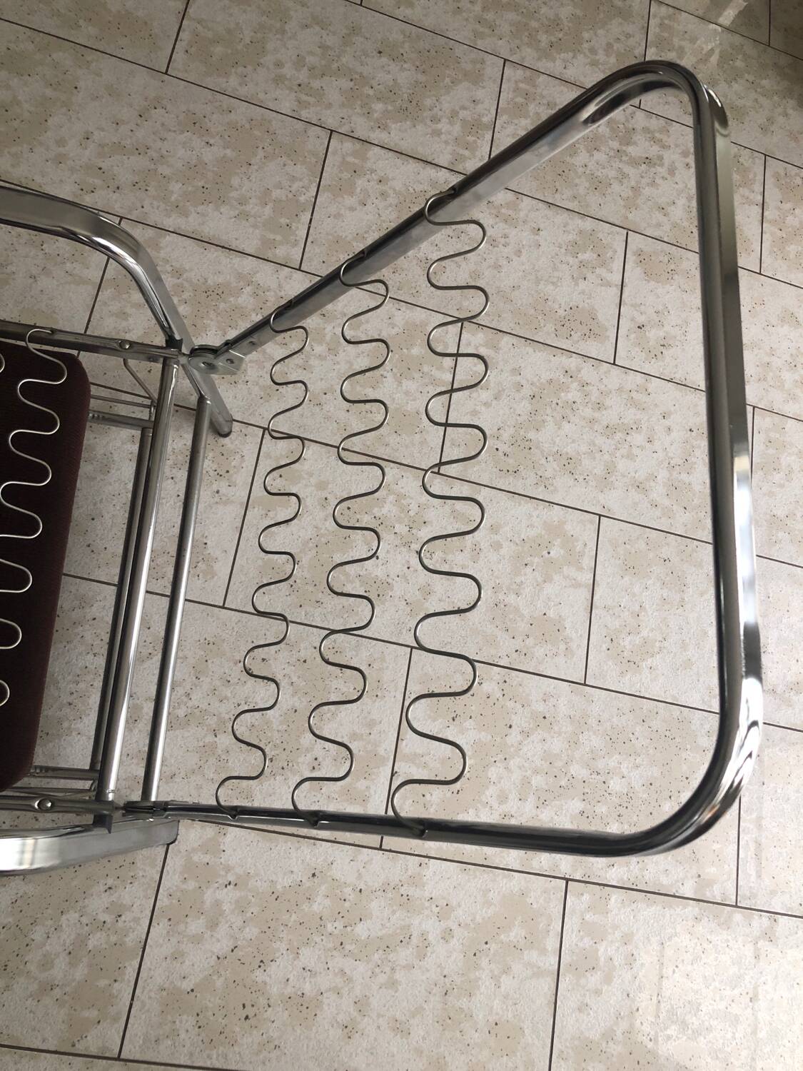 Vintage chocolate corduroy morris system deckchair