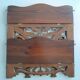 Art Nouveau openwork wooden shelf